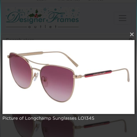 SALE💐LONGCHAMP aviator cat eye purple sunglasses ✨ - Picture 4 of 16